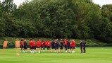 The boys train ahead of our first home game