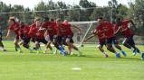 First team train ahead of Liverpool match