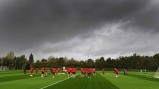 First team train ahead of Manchester United