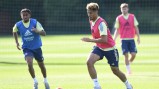 William Saliba in full Arsenal training