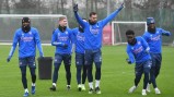 Arsenal squad trains ahead of West Brom clash