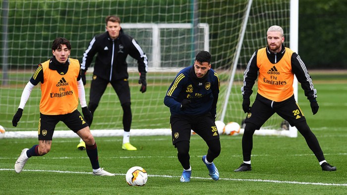 The boys train ahead of Olympiacos