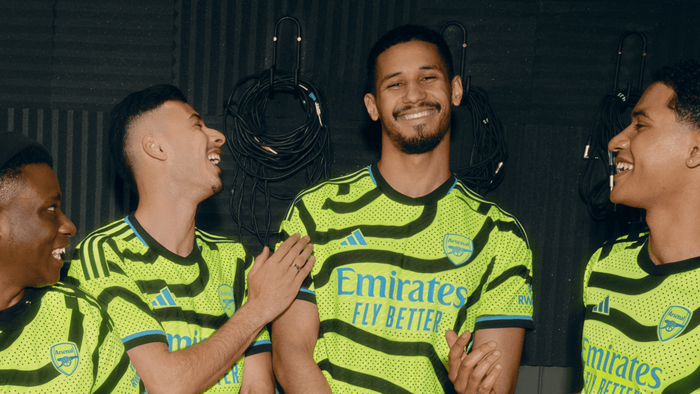Arsenal stars and artists model our men's away kit